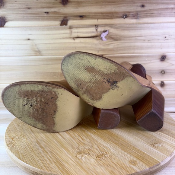 Shoemint Boots Womens 7.5 Spence Cognac Brown Leather Ankle Bootie - Picture 9 of 13